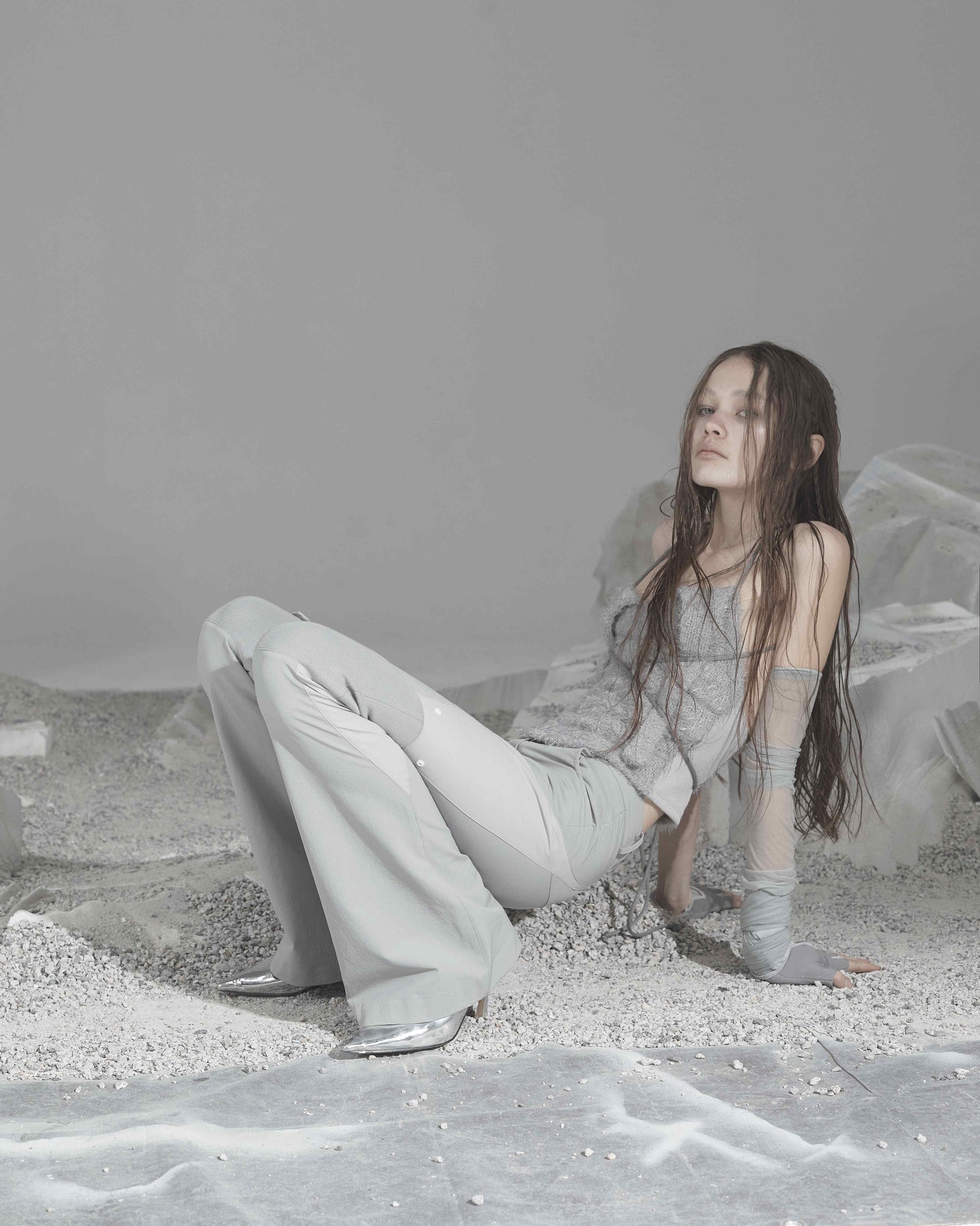 OJOS Side Pocket Halter Knit