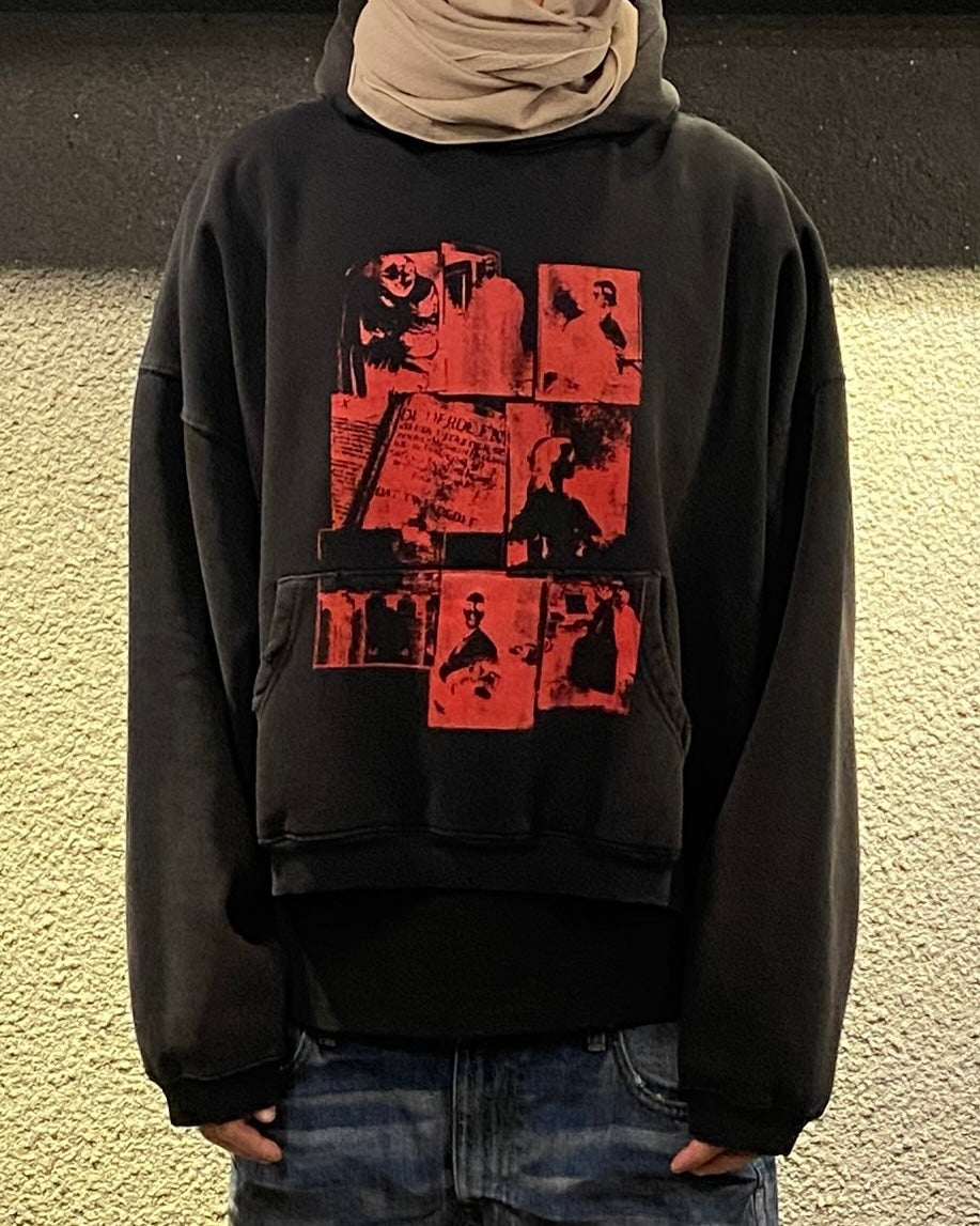 Undermycar SUSPICIOUS MESSAGE PRINTED HOODIE