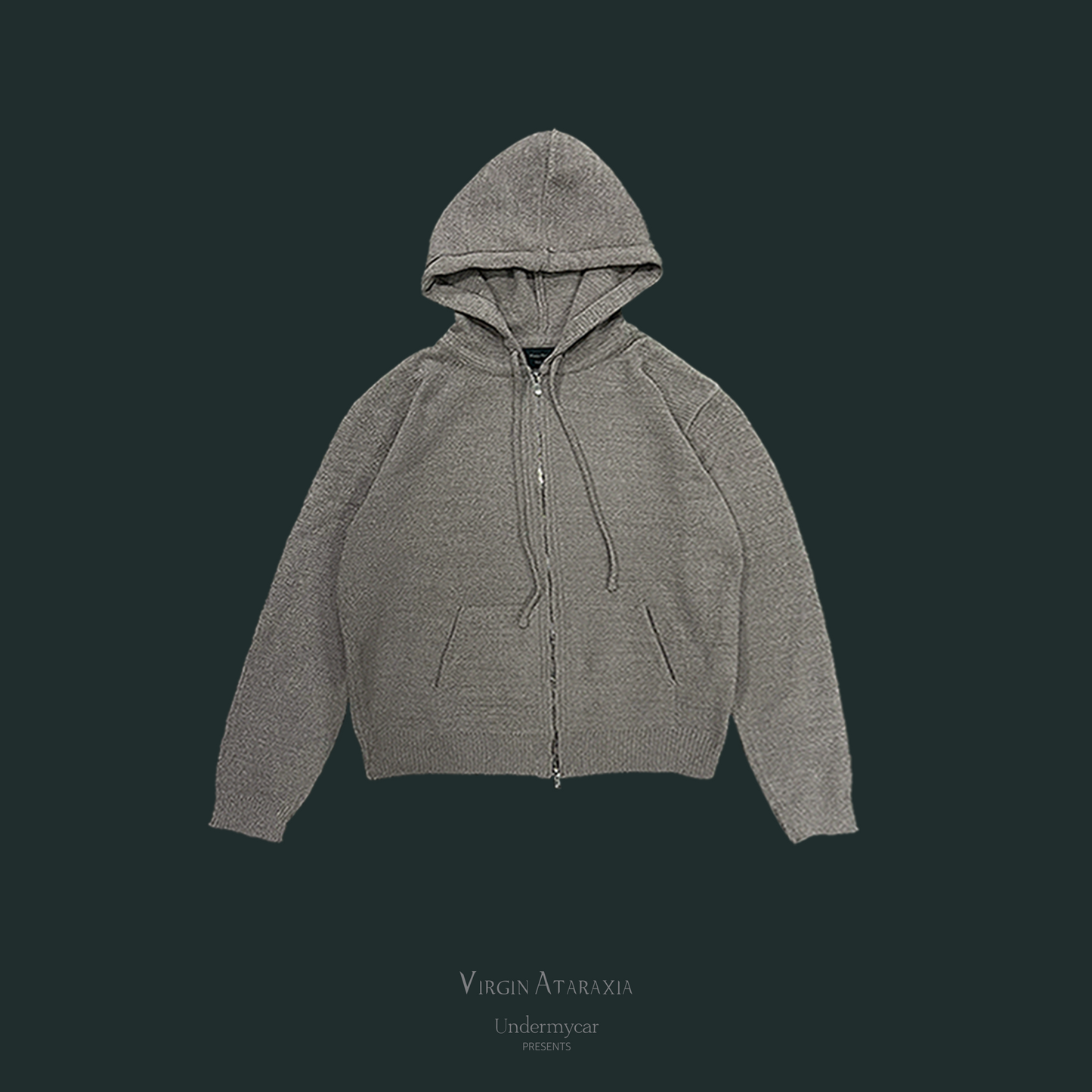 Undermycar ASSASSIN VELVET YARN KNIT ZIPPED HOODIE