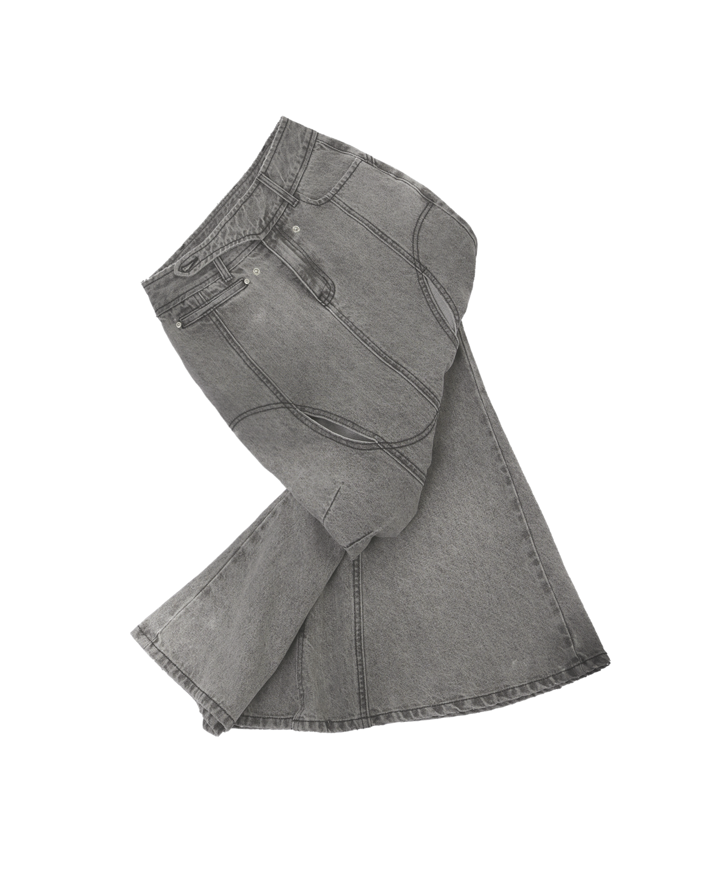 OJOS Mermaid Slit Denim Skirt