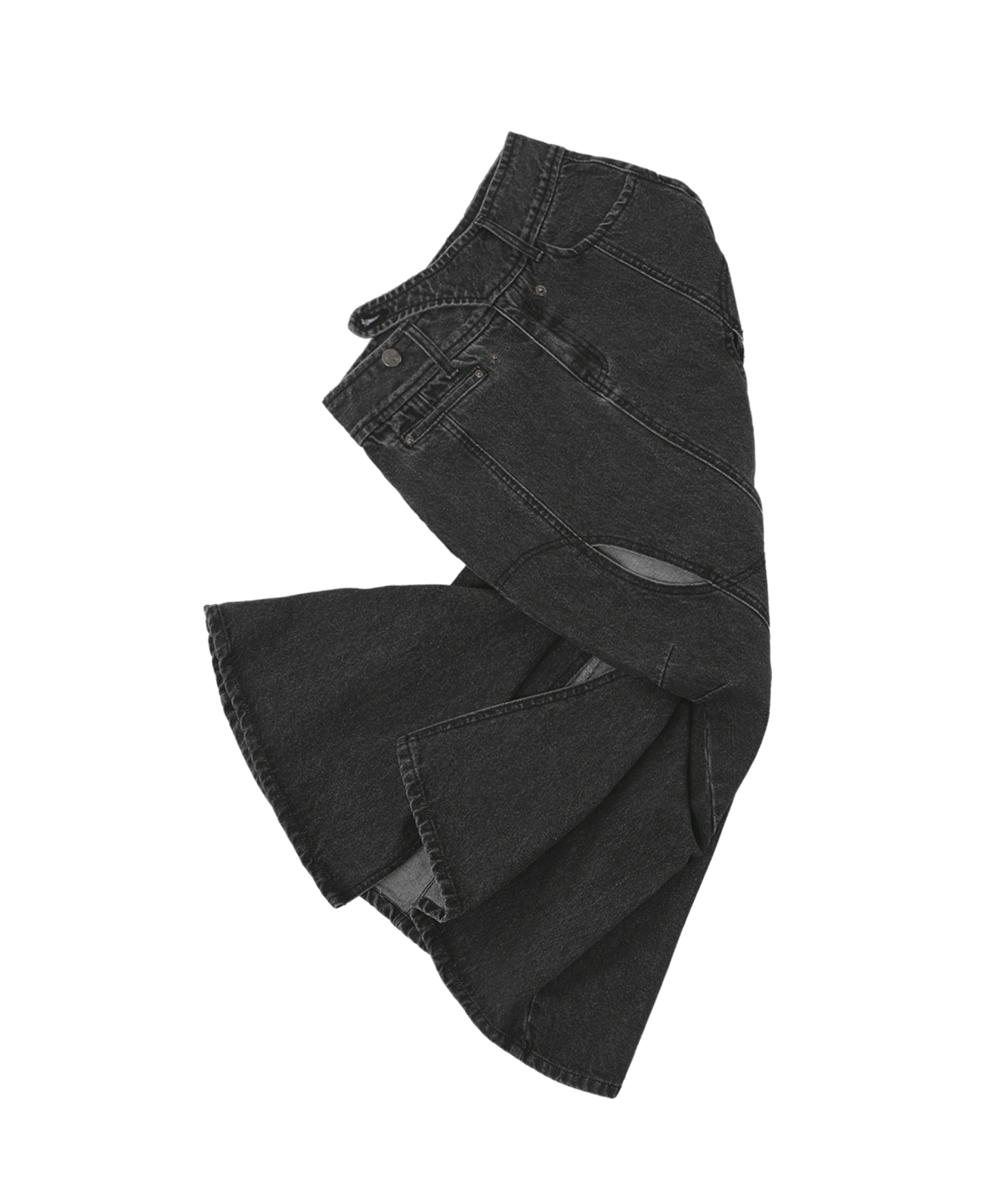OJOS Mermaid Slit Denim Skirt