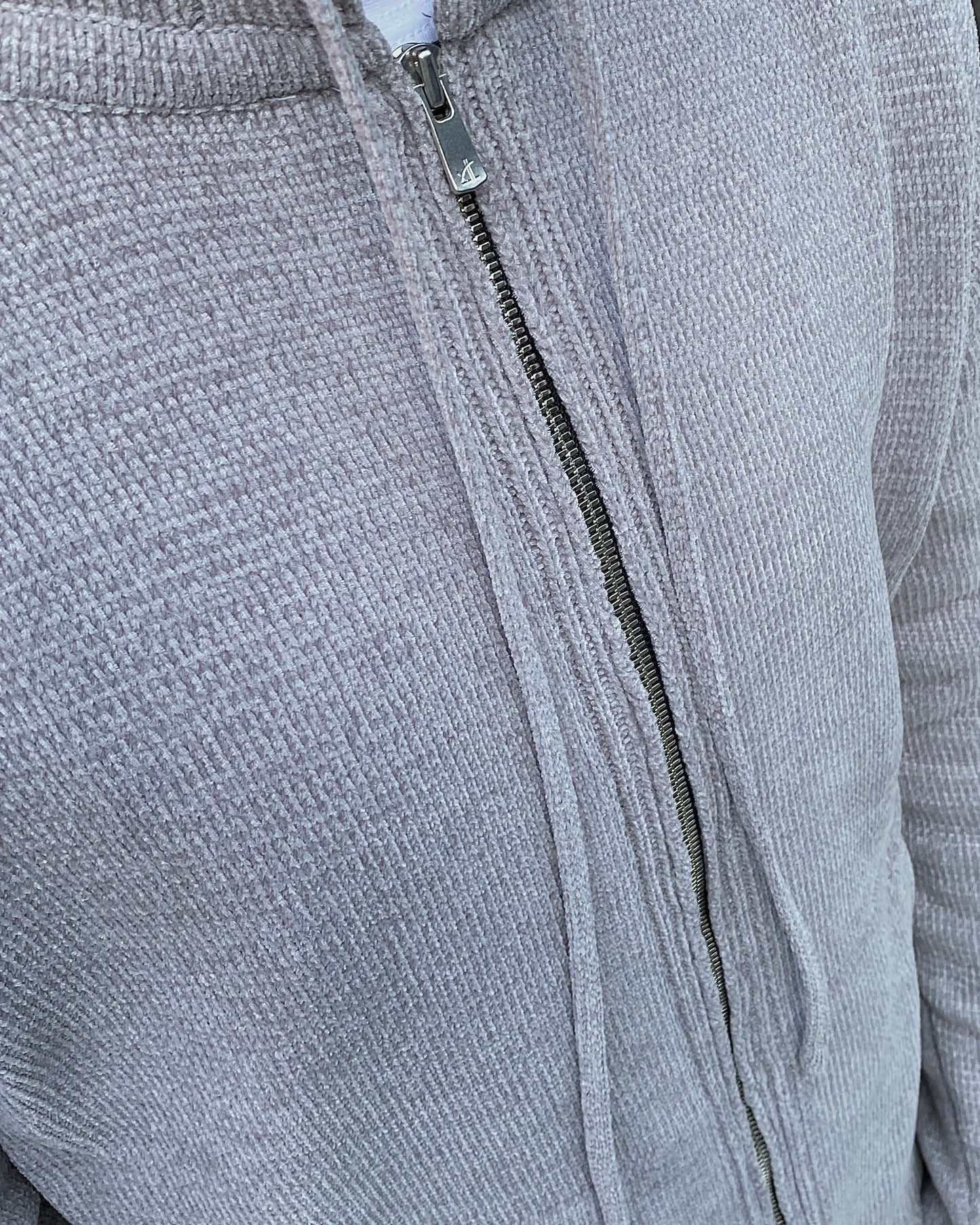 Undermycar ASSASSIN VELVET YARN KNIT ZIPPED HOODIE