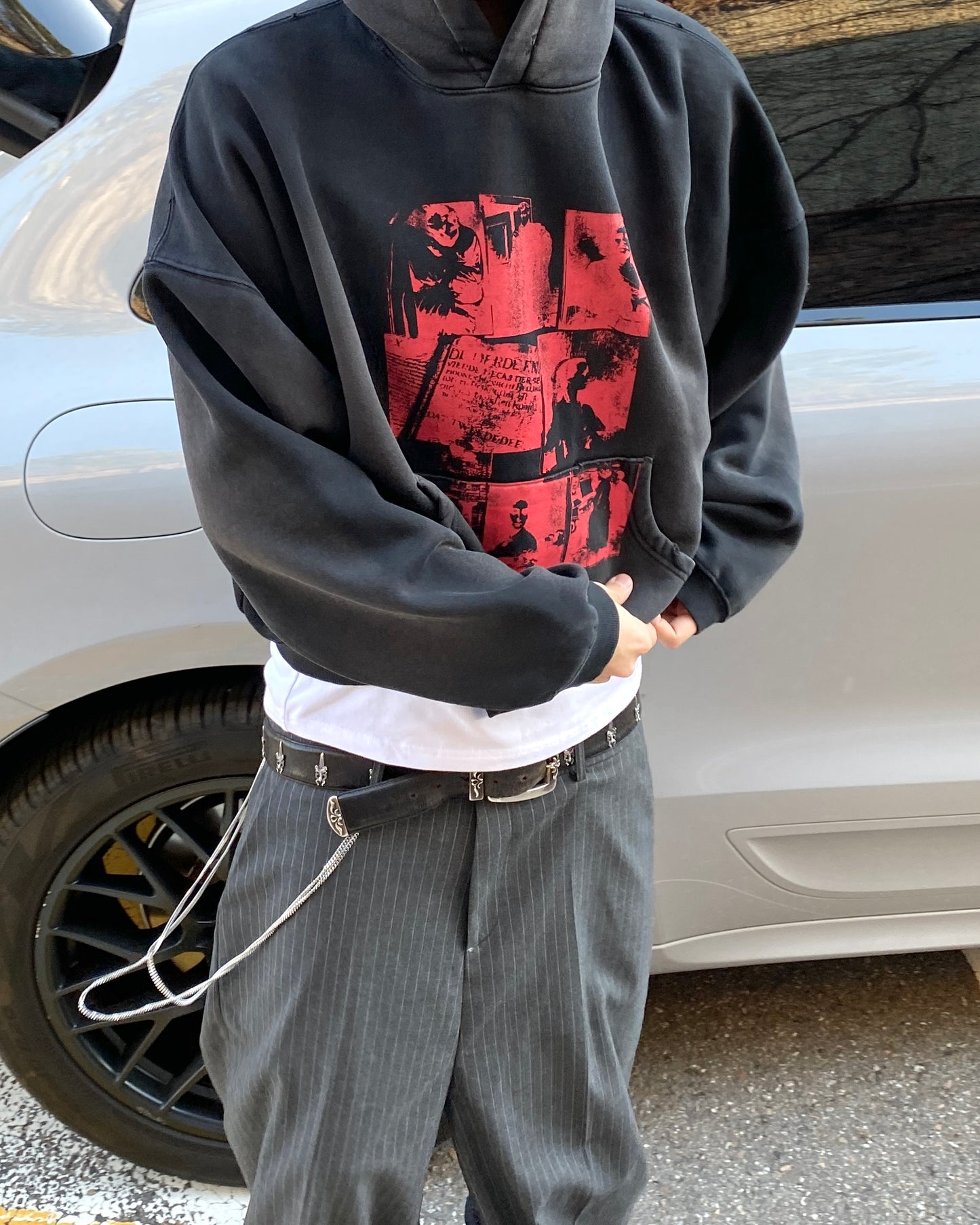 Undermycar SUSPICIOUS MESSAGE PRINTED HOODIE