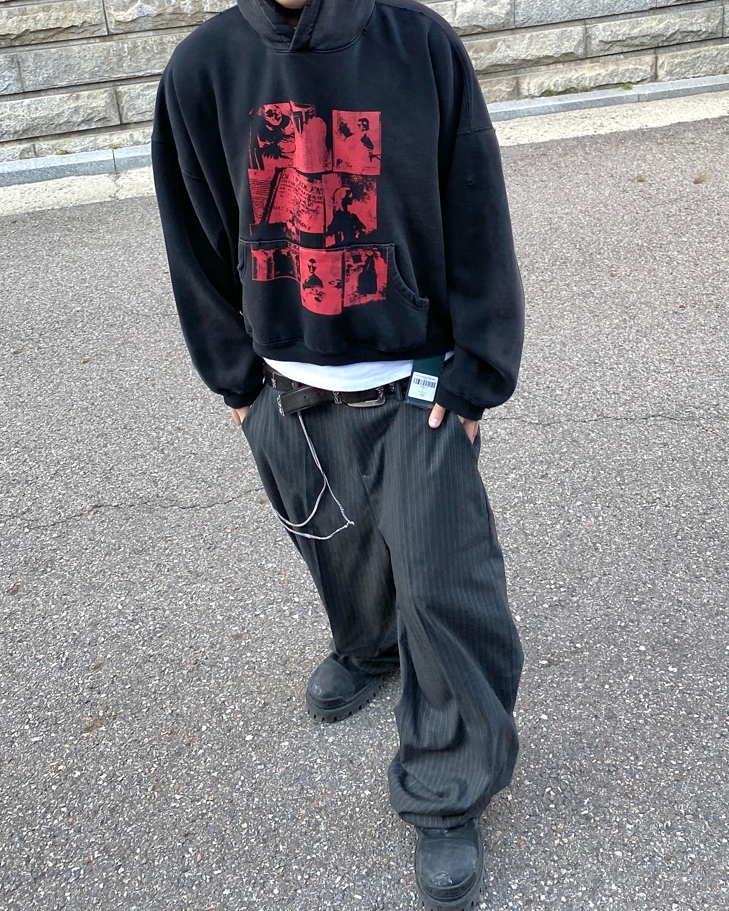 Undermycar SUSPICIOUS MESSAGE PRINTED HOODIE