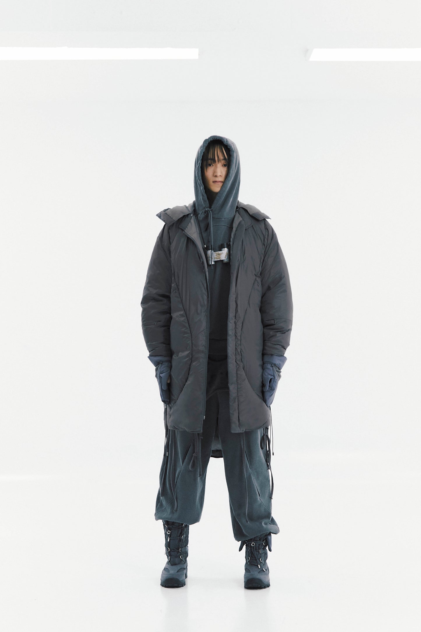 Ojos Adjustable Long Puffer Coat