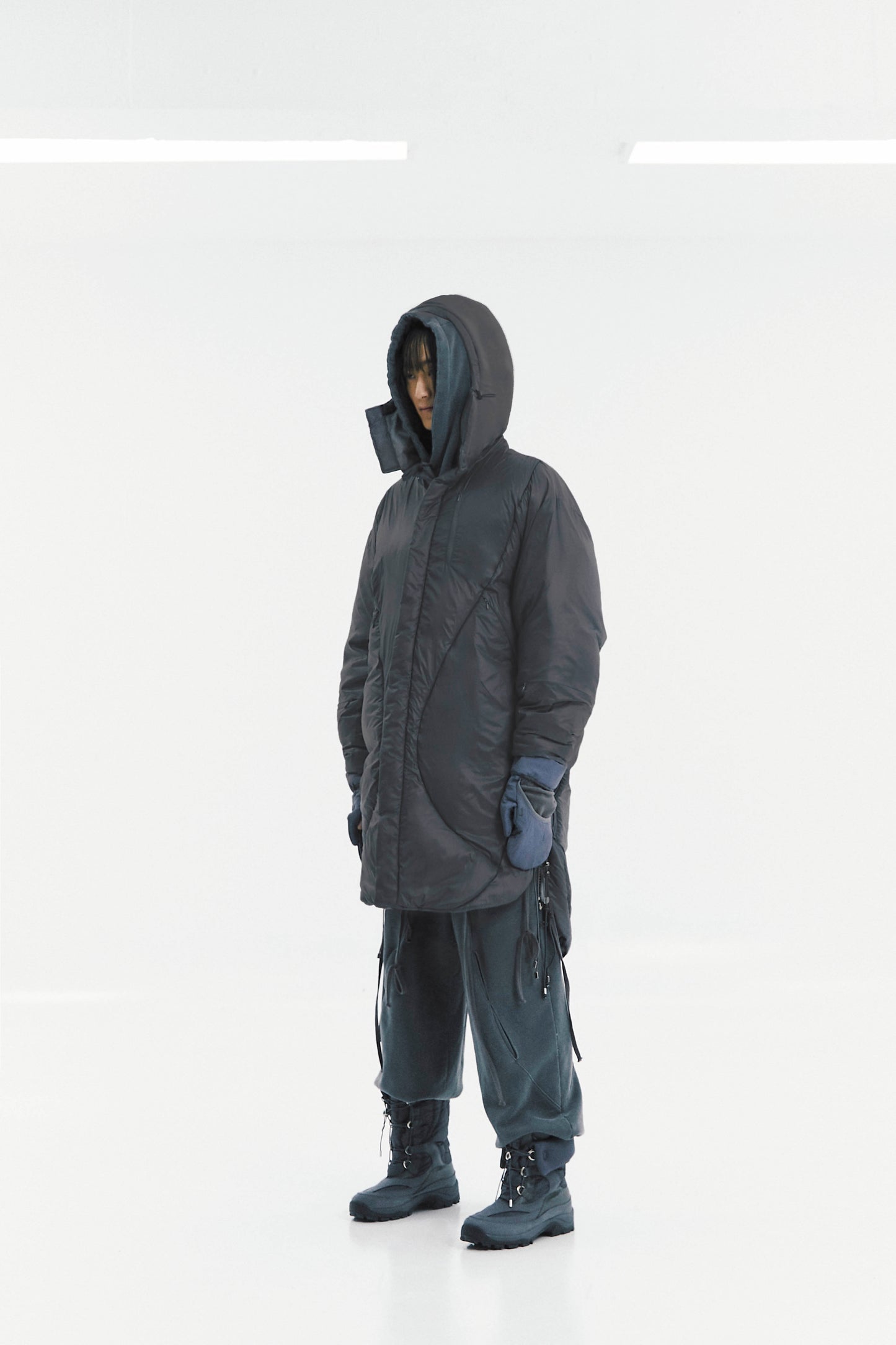 Ojos Adjustable Long Puffer Coat