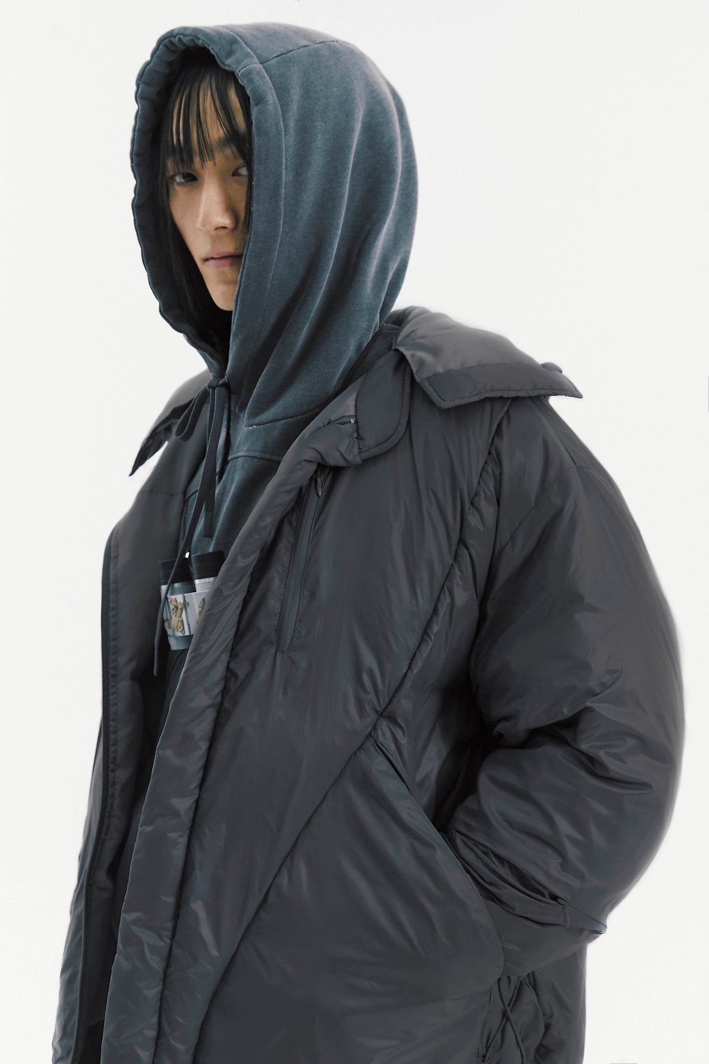 Ojos Adjustable Long Puffer Coat