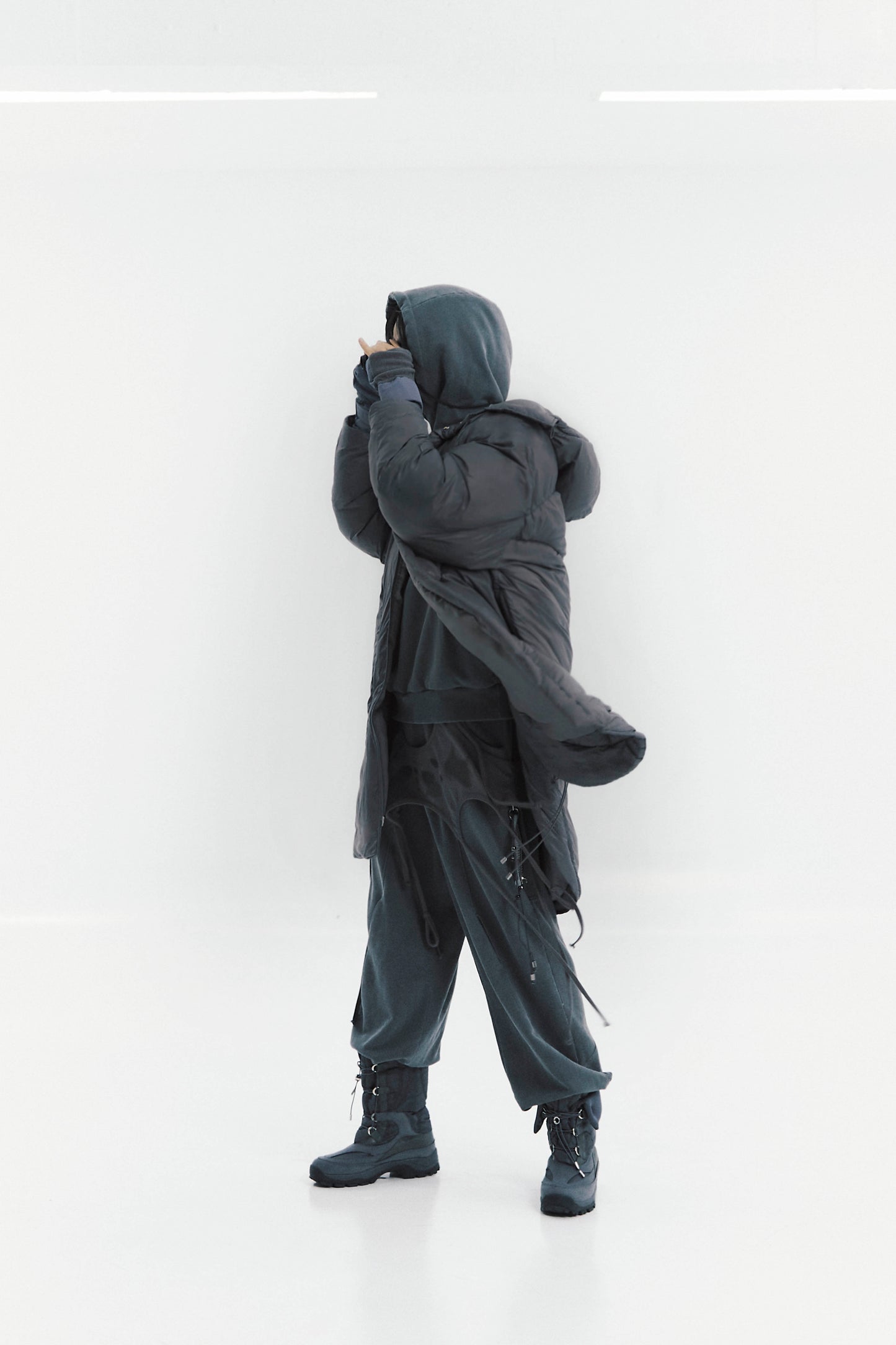 Ojos Adjustable Long Puffer Coat