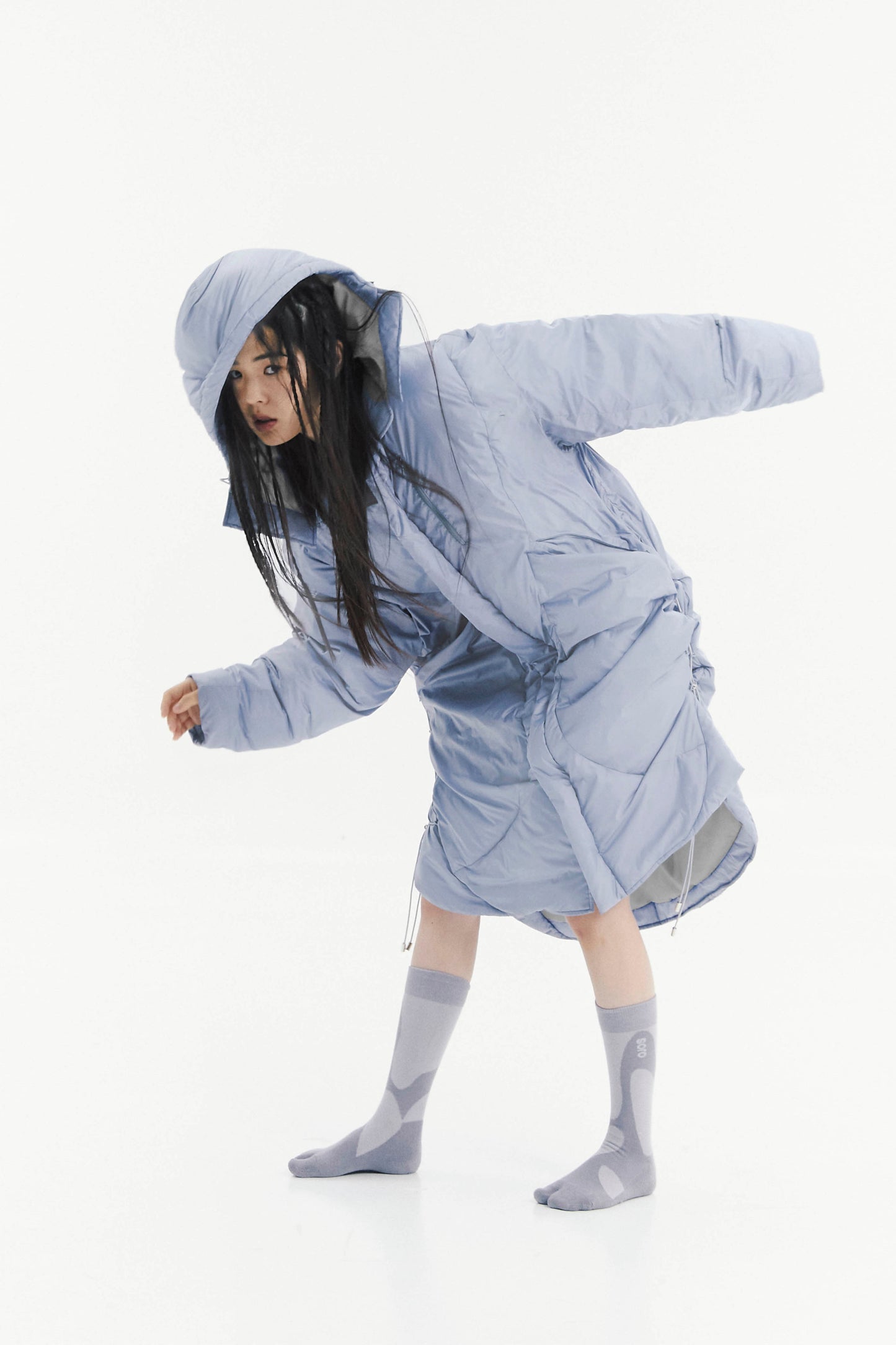 Ojos Adjustable Long Puffer Coat