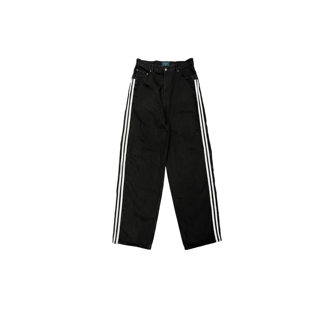 Undermycar DOUBLE SIDE LINE BLACK WASHED BAGGY JEANS – DALAC SEOUL