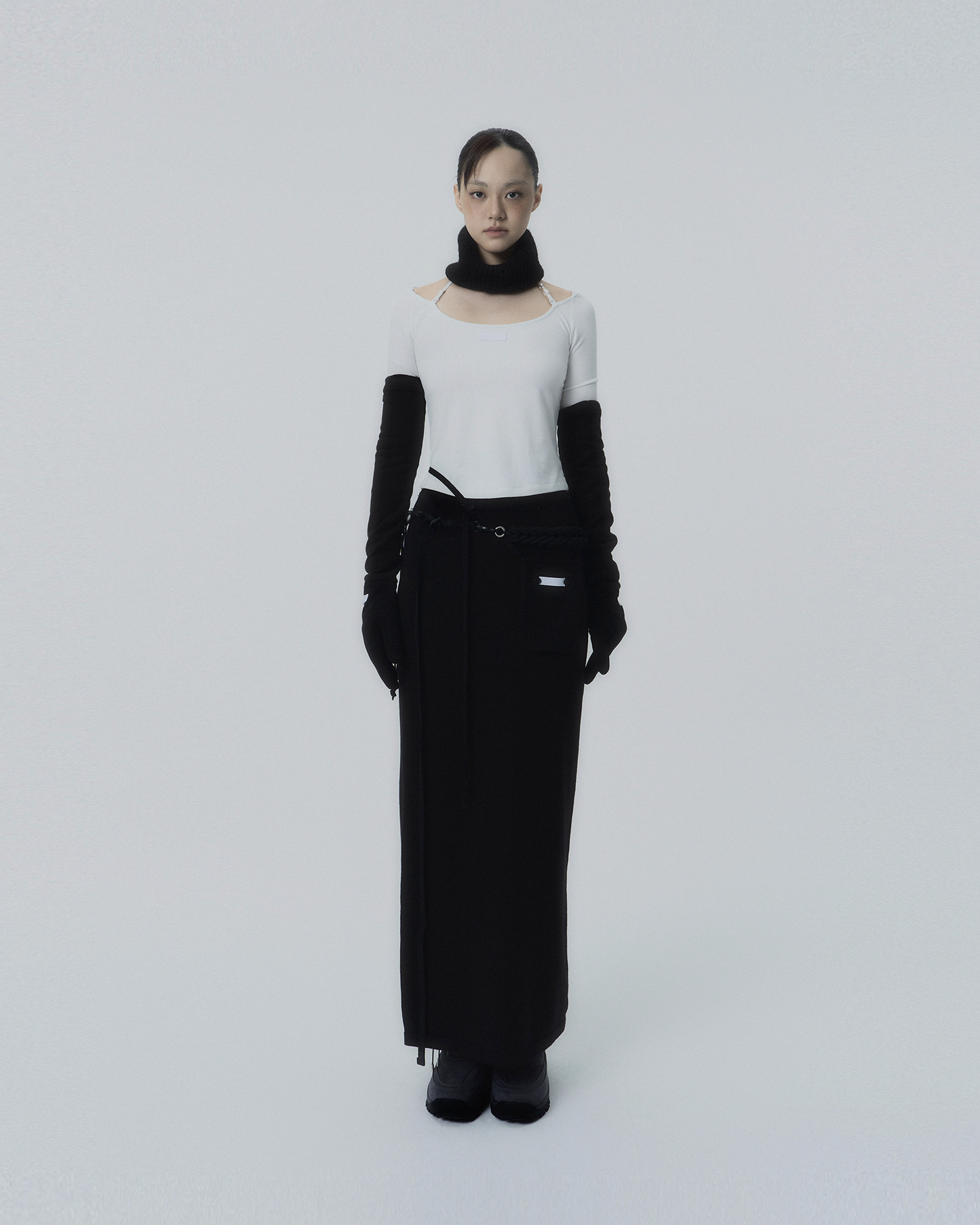 OJOS i:e Fluid Knit Skirt 01