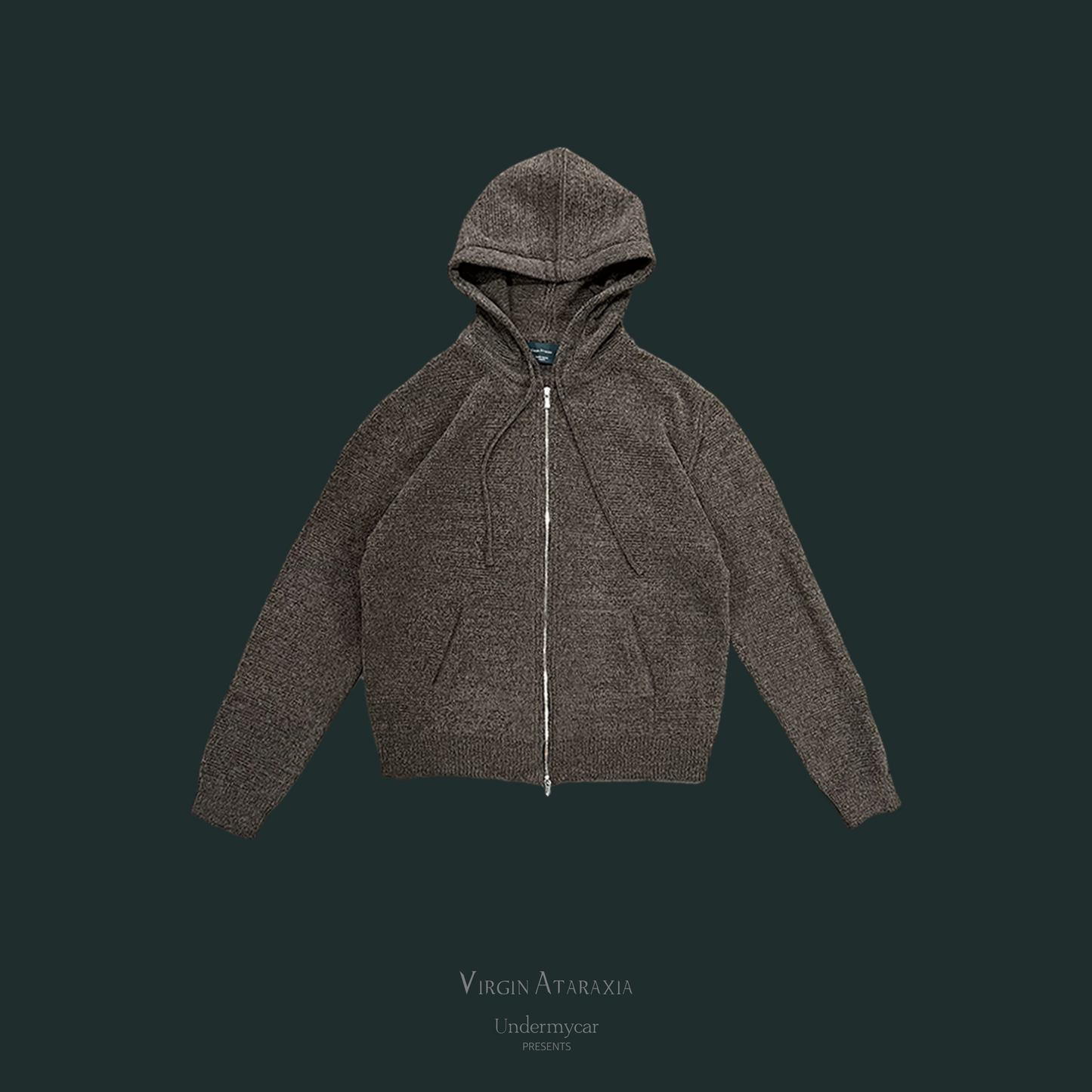 Undermycar ASSASSIN VELVET YARN KNIT ZIPPED HOODIE