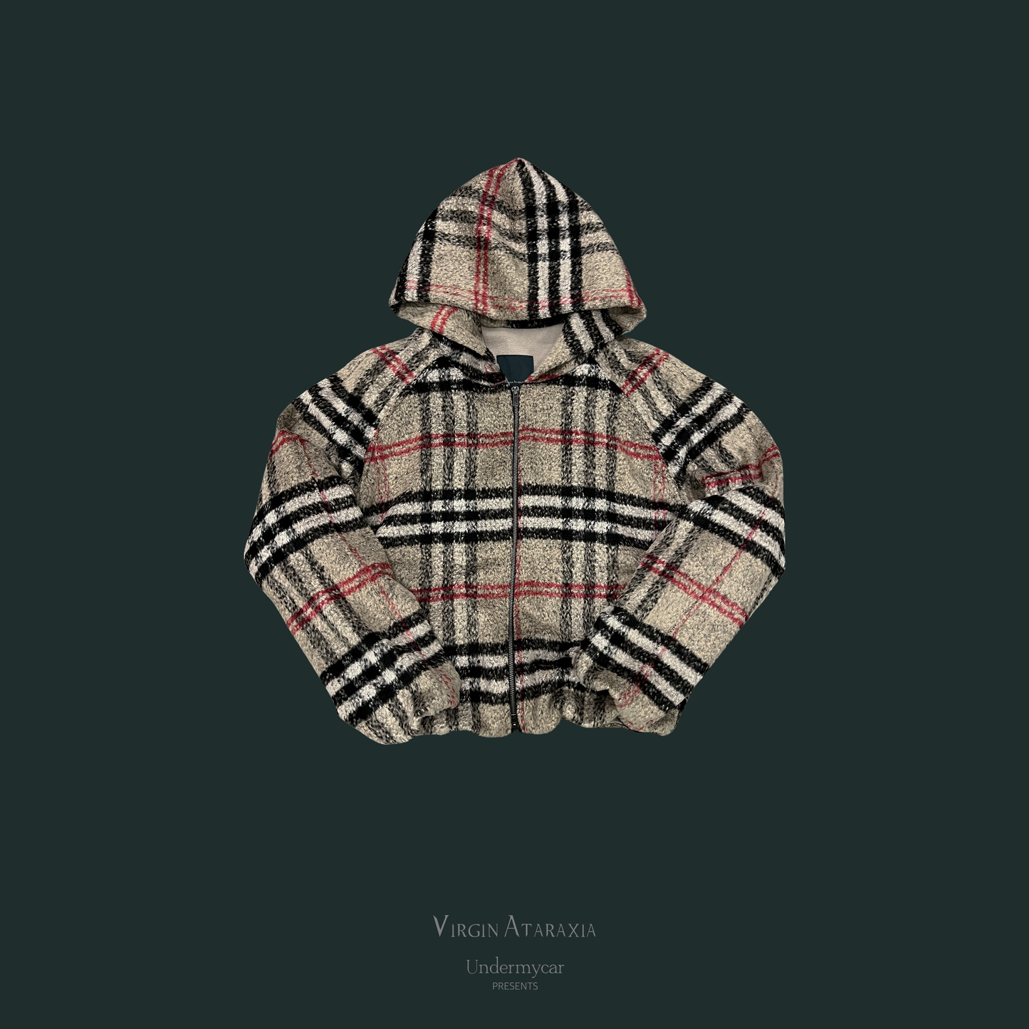 Undermycar LONDON HERITAGE CHECK FLEECE HOODED JACKET