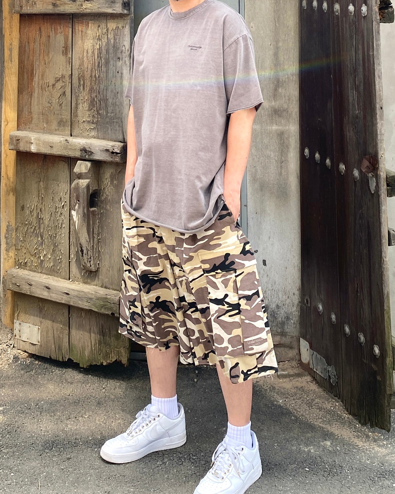 Undermycar MU41 PIGMENT CHECST LOGO BASIC TEE