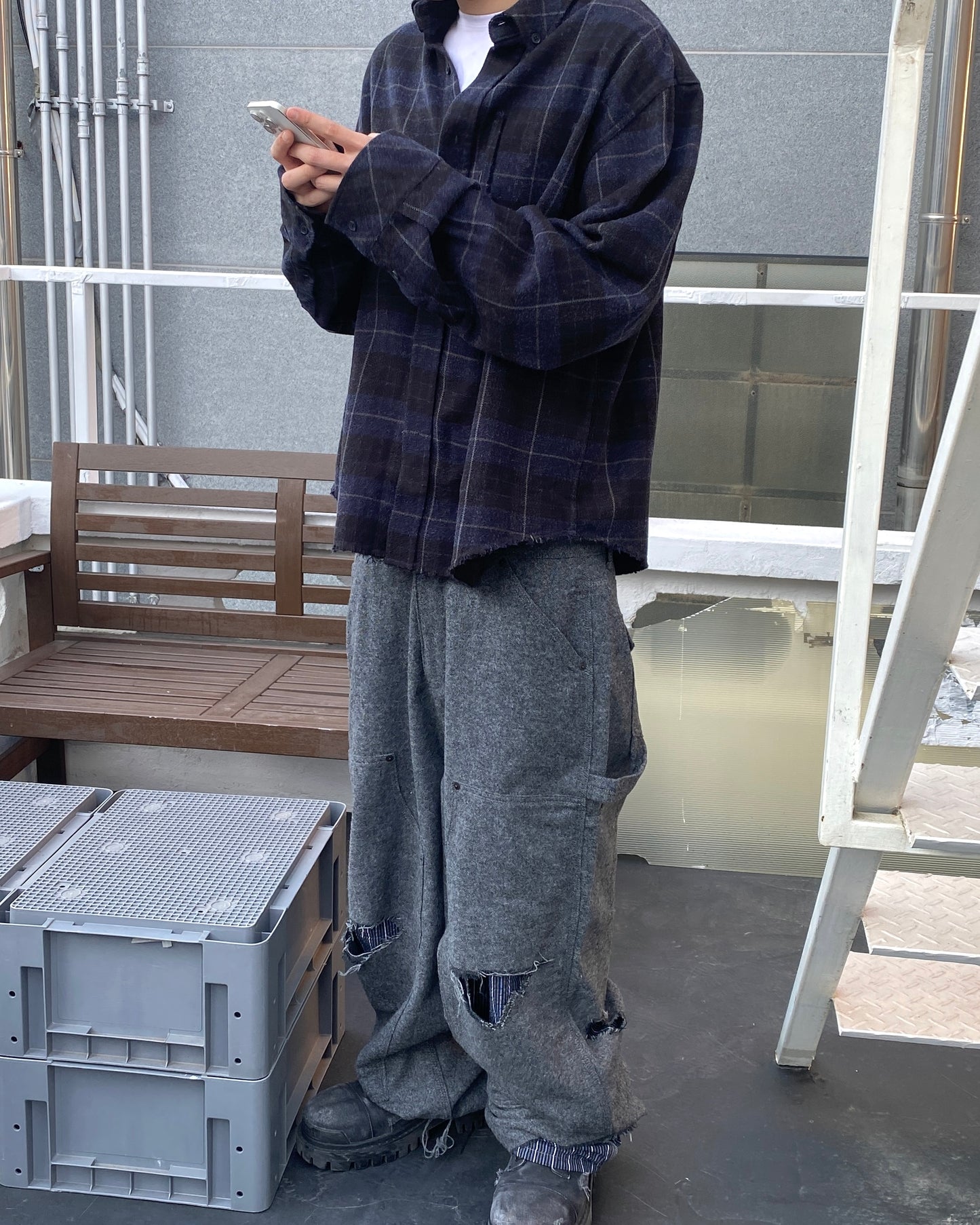 Undermycar WALKING DEAD'S ZOMBIE FLANNEL CHECK SHIRTS