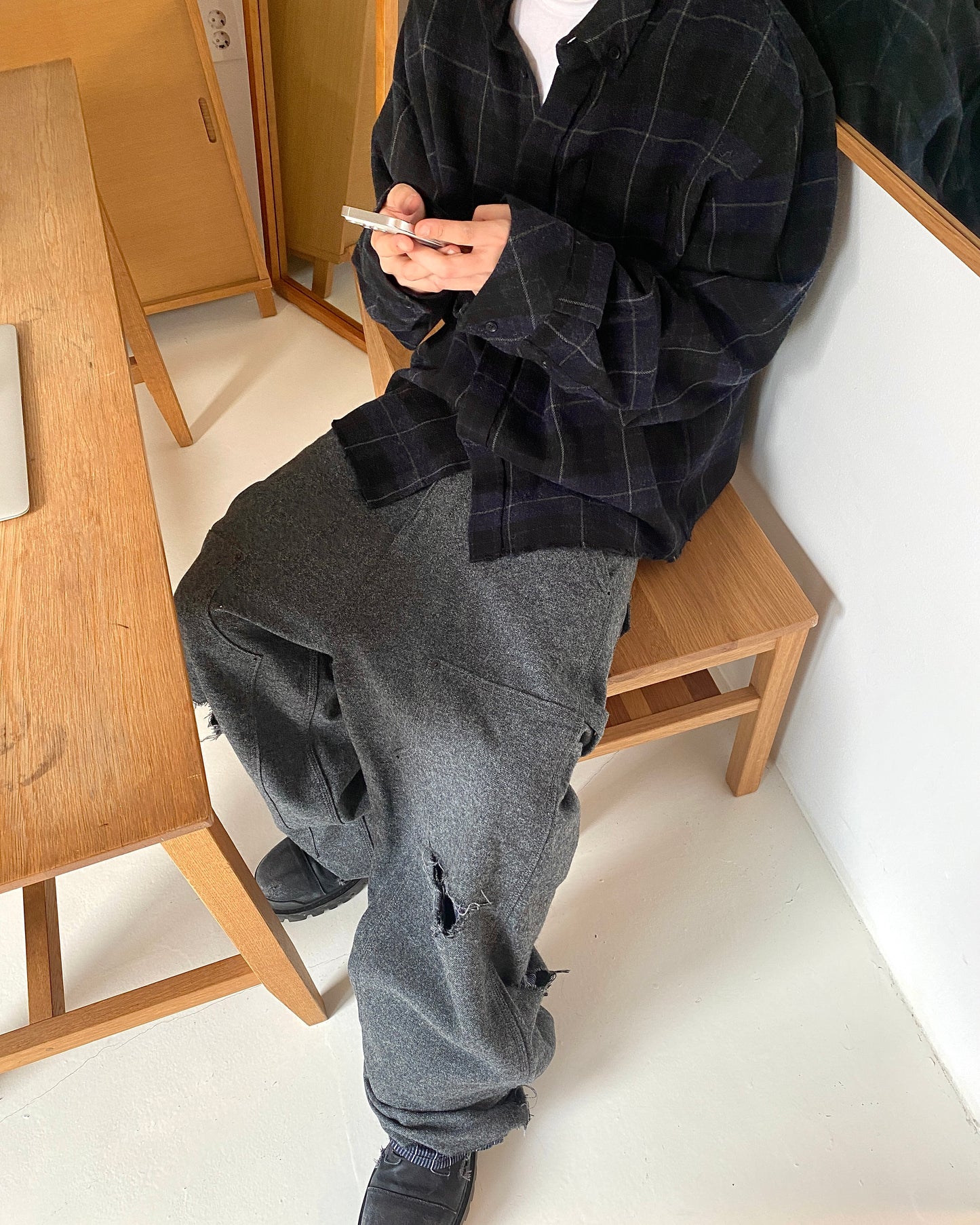 Undermycar WALKING DEAD'S ZOMBIE FLANNEL CHECK SHIRTS