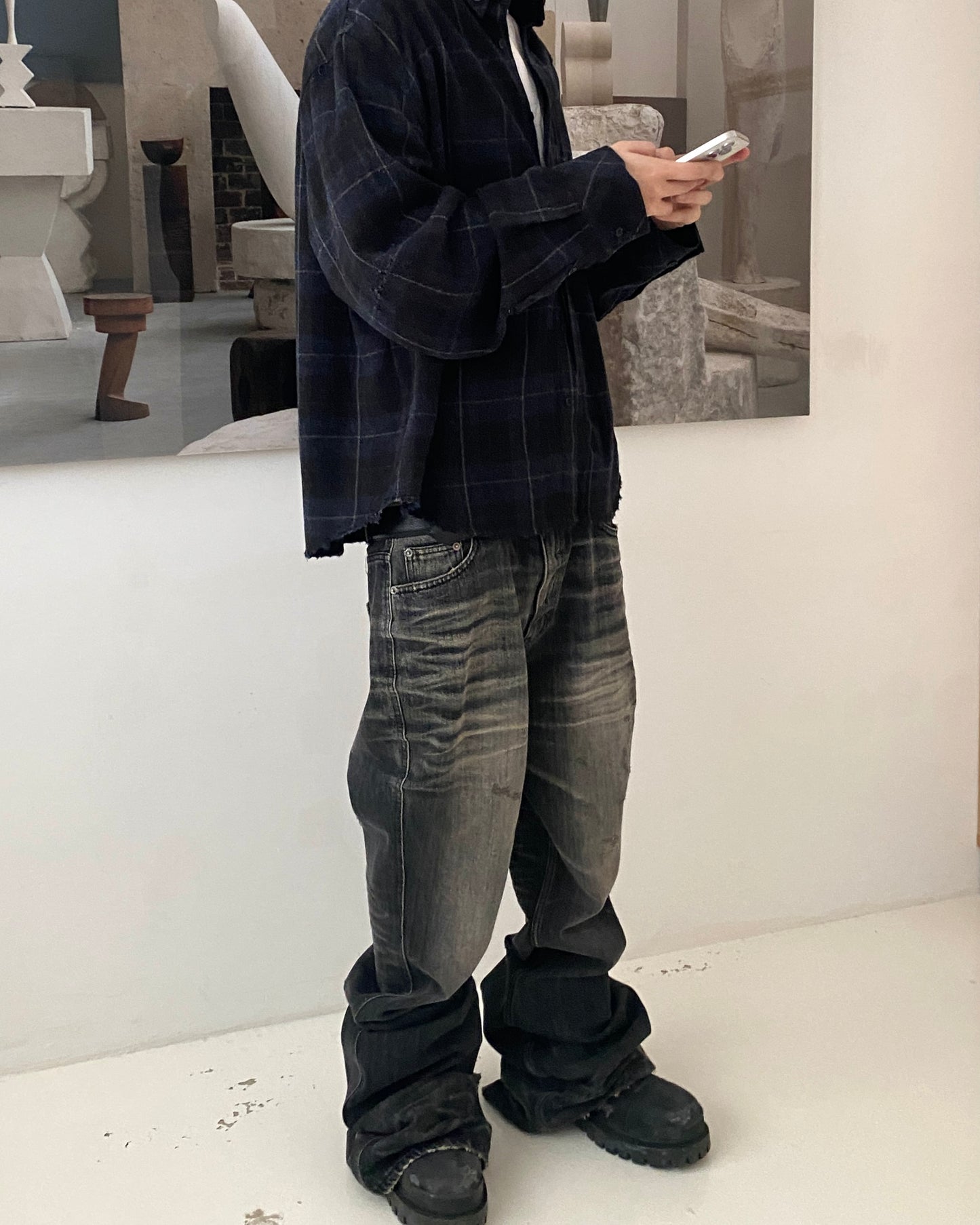 Undermycar WALKING DEAD'S ZOMBIE FLANNEL CHECK SHIRTS
