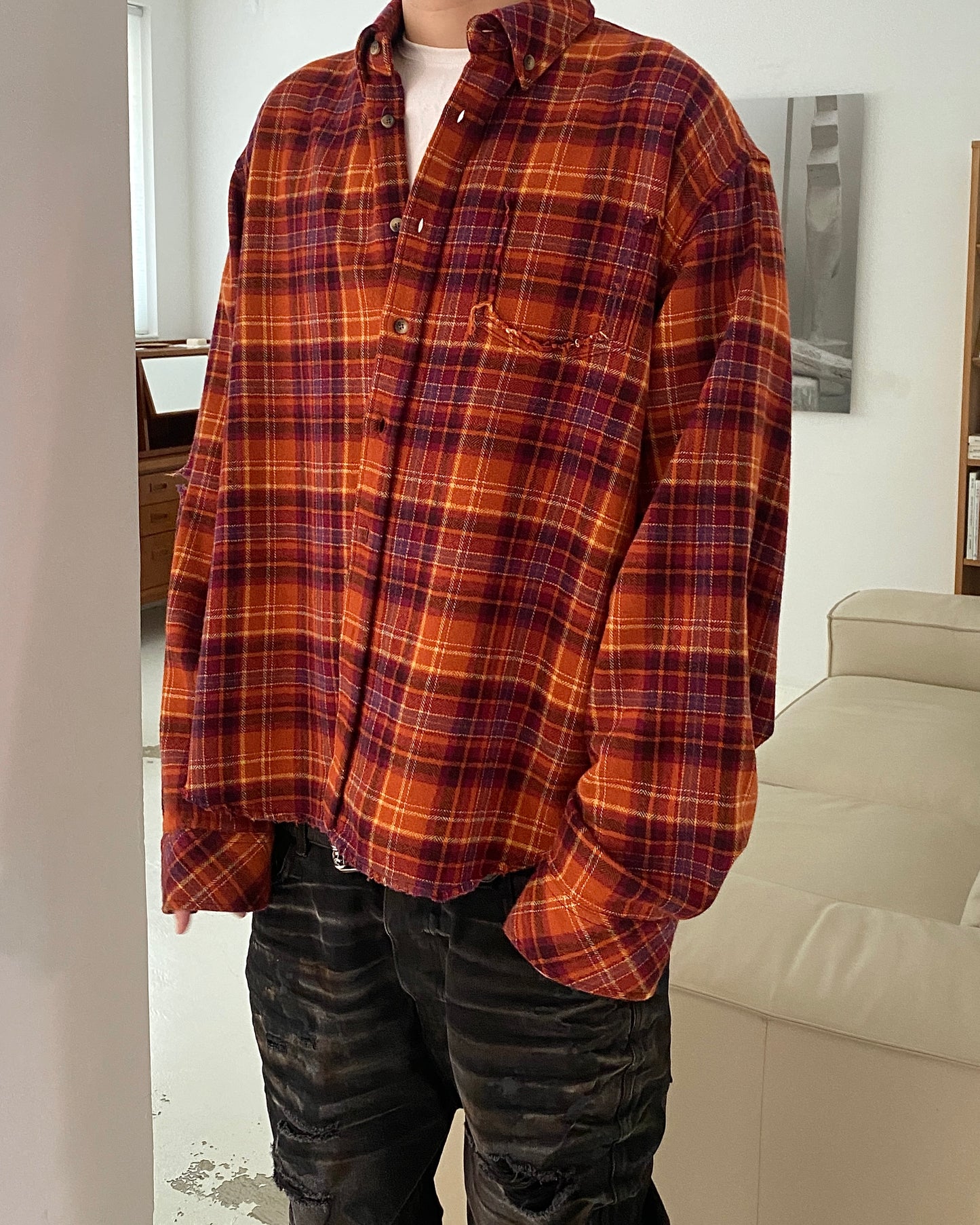 Undermycar WALKING DEAD'S ZOMBIE FLANNEL CHECK SHIRTS