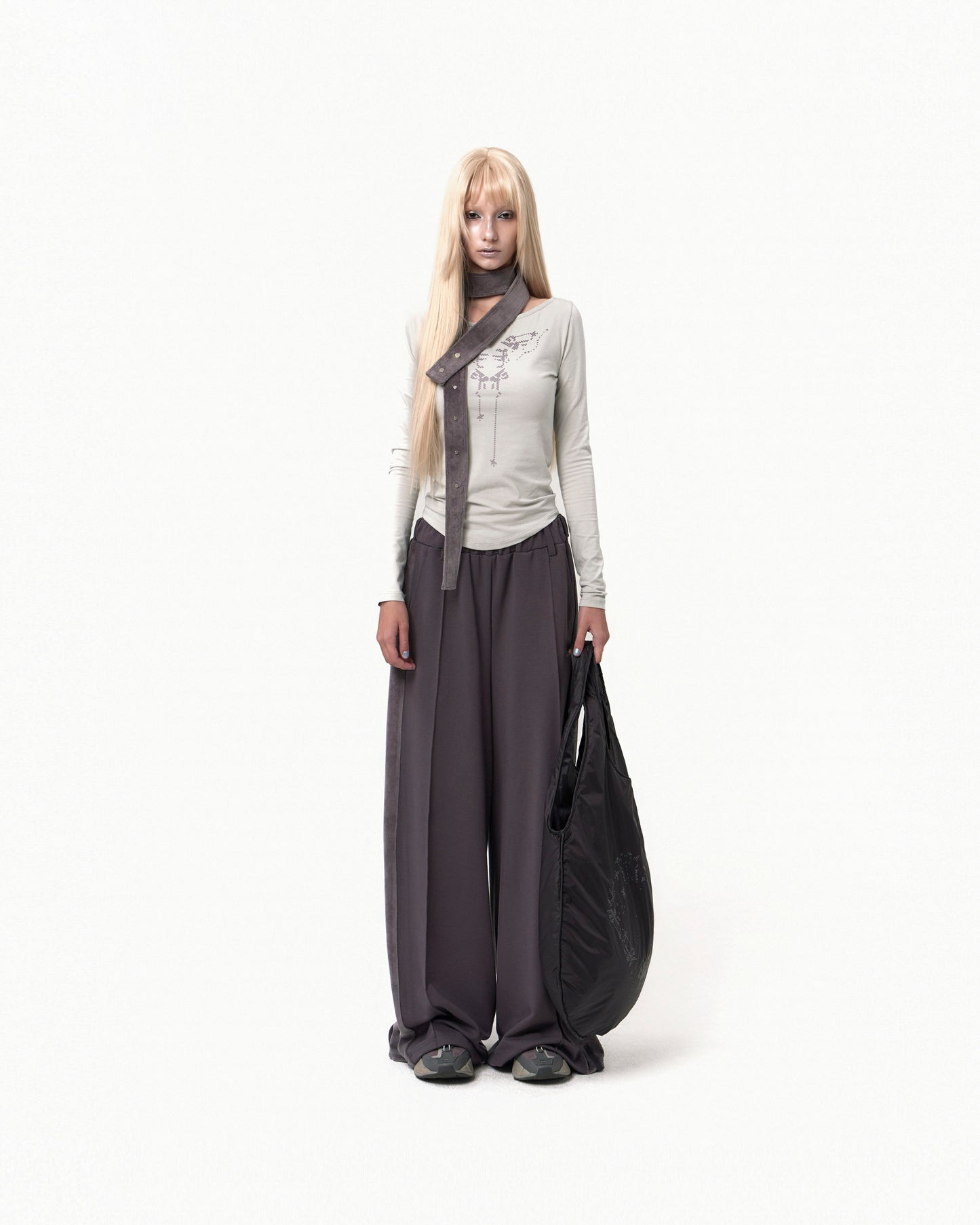 OJOS Belt Wide Sweat Pants