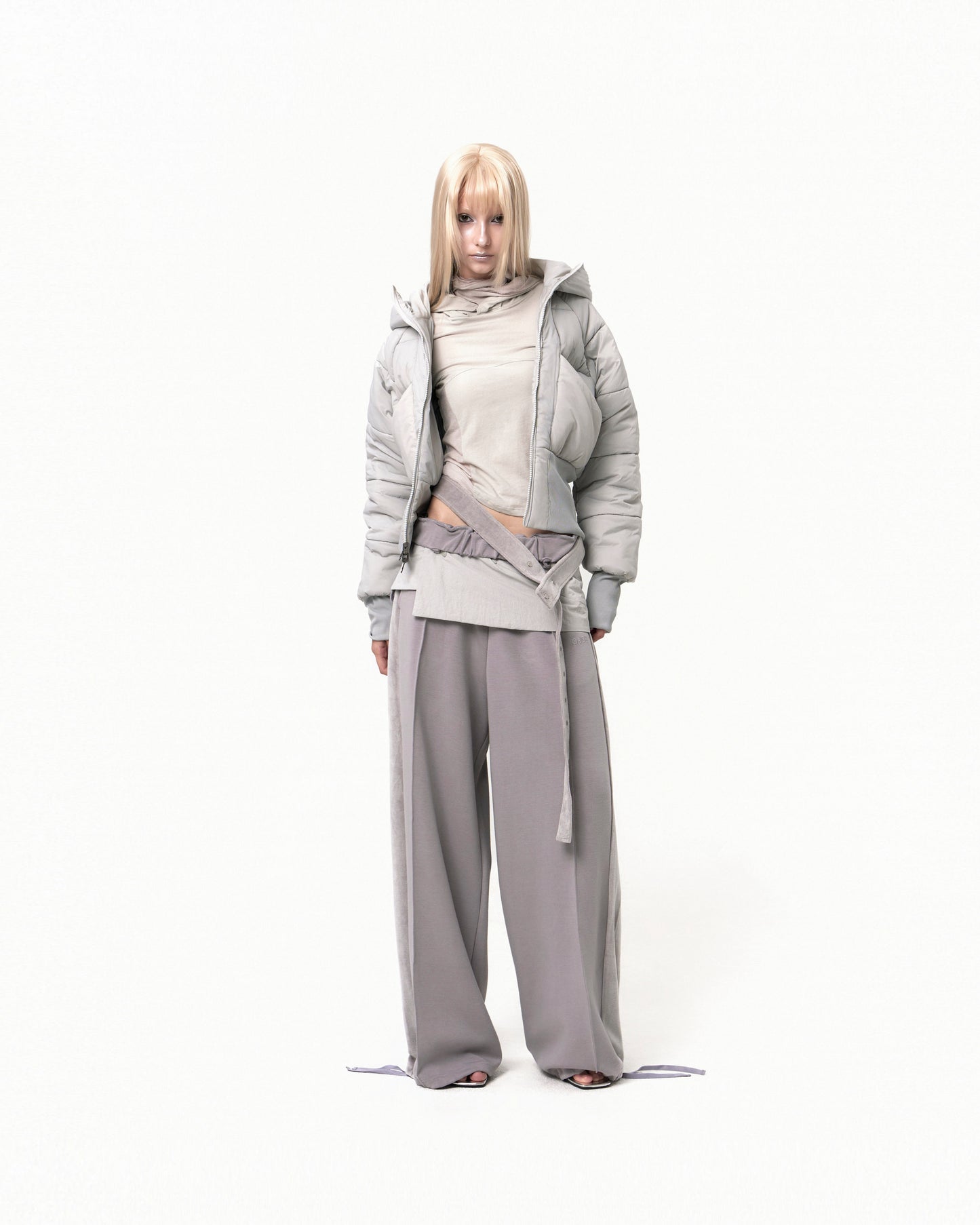 OJOS Belt Wide Sweat Pants