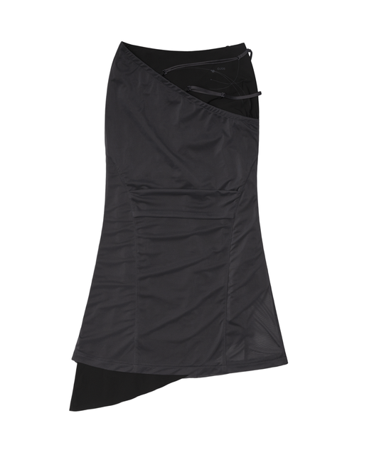 OJOS Layered Mesh Strap Skirt
