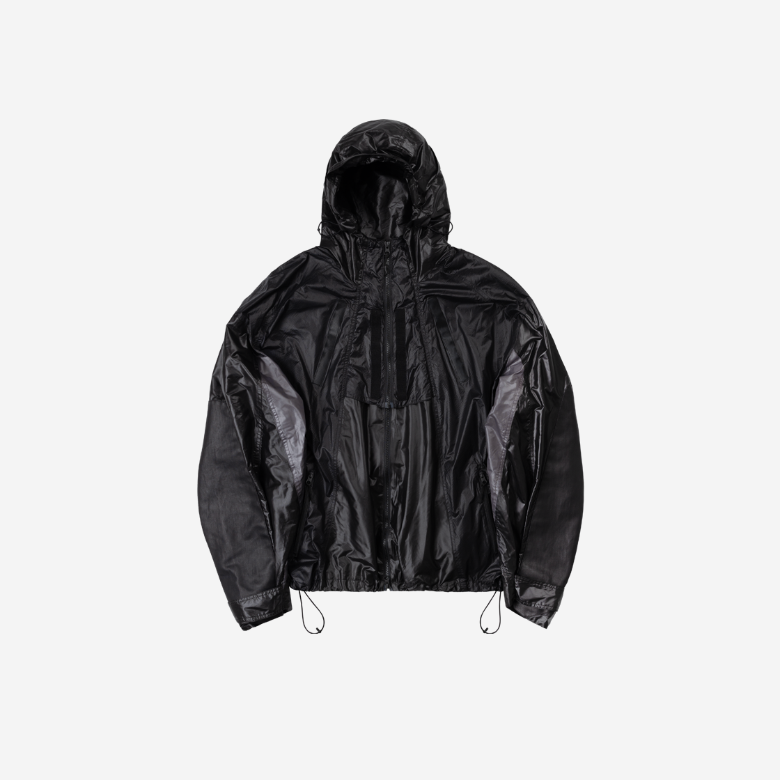 Undermycar COMPOSITIVE DETAILED BLACK SHELL PARKA