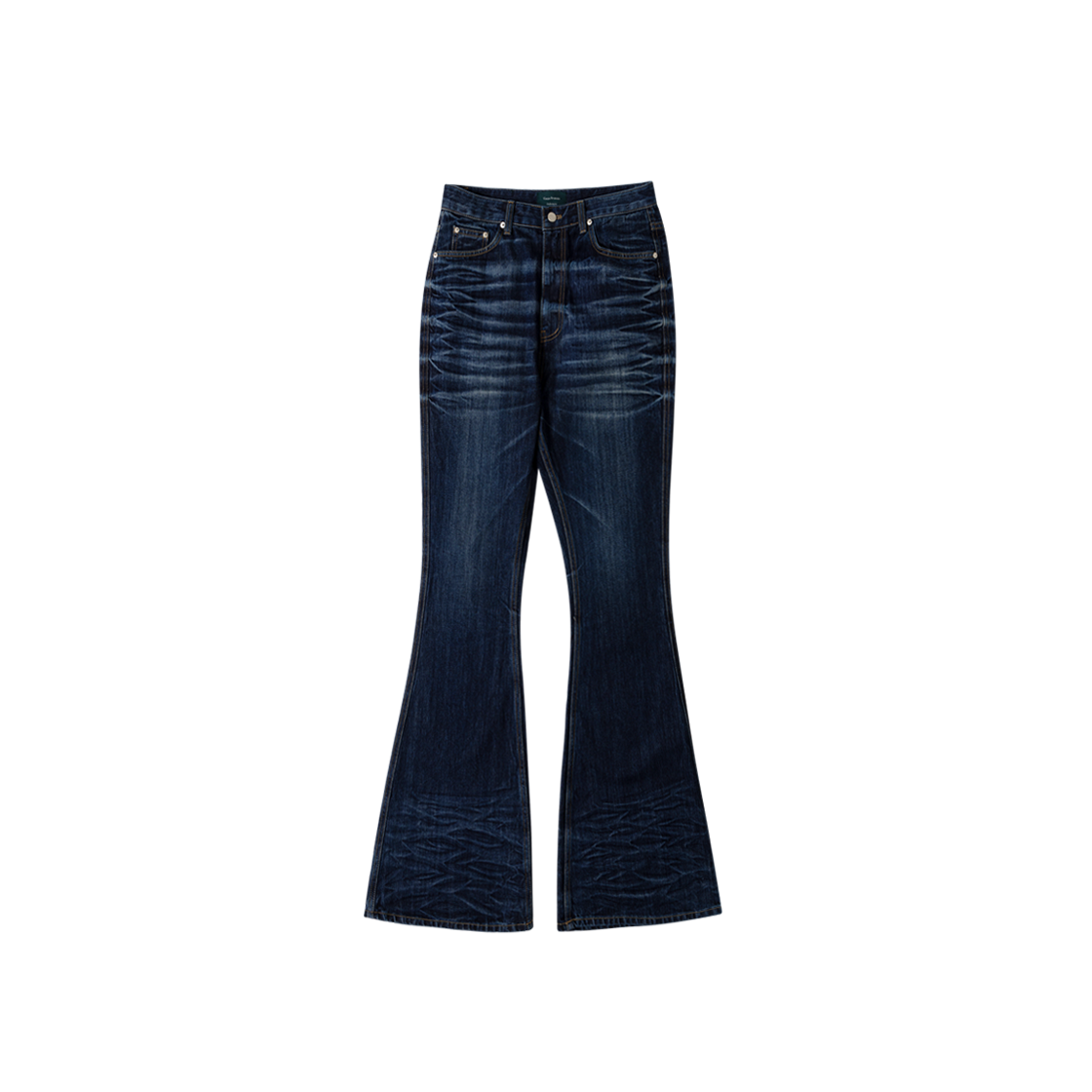 Undermycar WRINKLED INDIGO WIDE FLARE JEANS