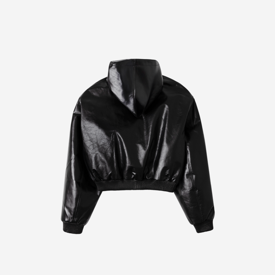 Undermycar OVERSIZE CROPPED COWHIDE HOODED BOMBER