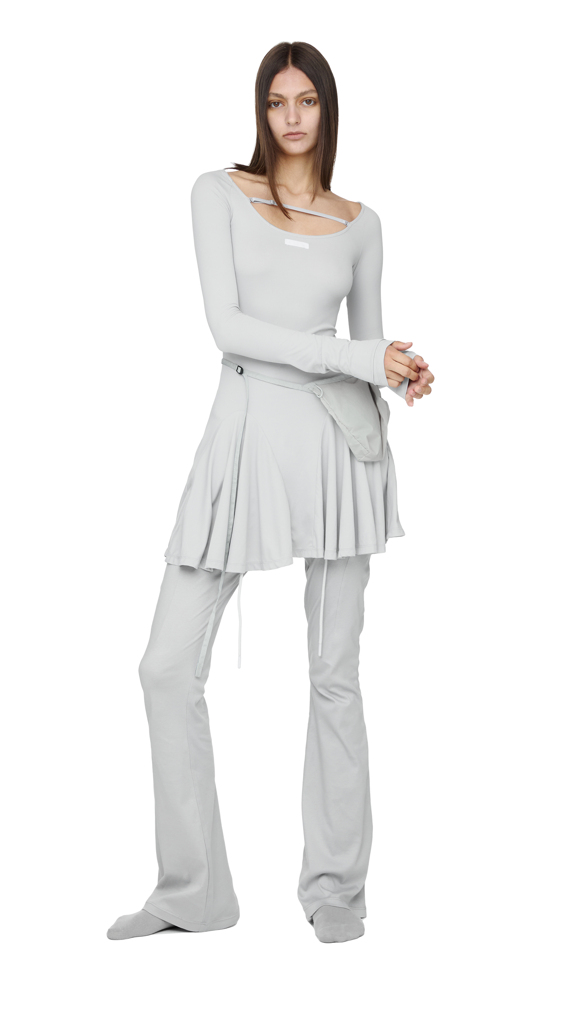 ◆ojos◆ ie Fluid Longsleeve Dress 01 Grey 24HSi:e-OP01-GR OJOS i:e Fluid Longsleeve Dress 01 – DALAC SEOUL