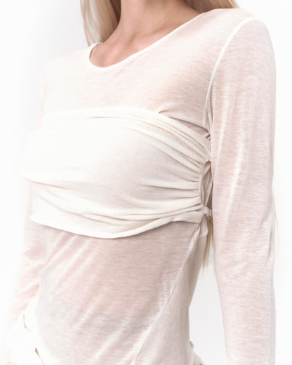 OJOS Tube Top Layered T-shirt