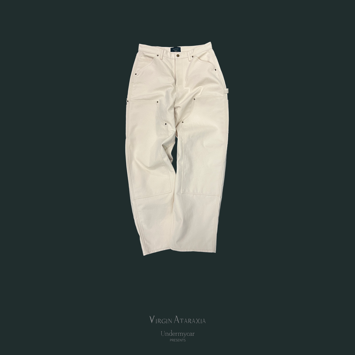 Undermycar PURE HARDSTONE CARPENTER PANTS - Ivory