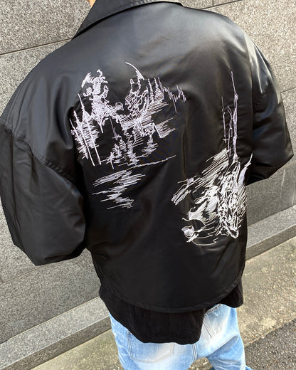 Undermycar LONE-WOLF EMBROIDERED COACH JACKET