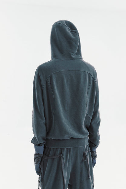 Ojos Pigment Asymmetrical Hoodie