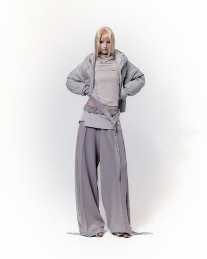 OJOS Belt Wide Sweat Pants